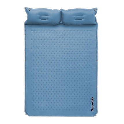 Килимок самонадувний двомісний з подушкою Naturehike CNH22DZ013 (Blue), фото 3