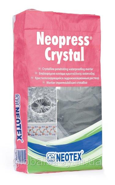Гідроізоляція проникаючої дії для підвалів Neotex Neopress Crystal мішок 25 кг