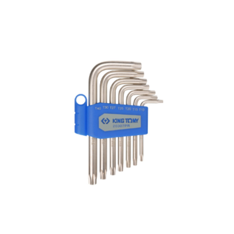 Набір Г-подібних ключів TORX (T10-T40) 7 предметів King Tony 20307PR (Тайвань)