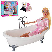 Кукла Defa Lucy 8444, СПА-вечер, ванна, аксессуары, детская игрушка Дефа, игровой набор для детей