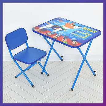 Дитячий складаний столик зі стільчиком Пес Патрон M 5087-4 синій