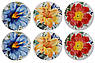 Столовий сервіз фарфоровий у яскравому забарвленні на 6 персон "Тропічні квіти" Brandani, фото 4