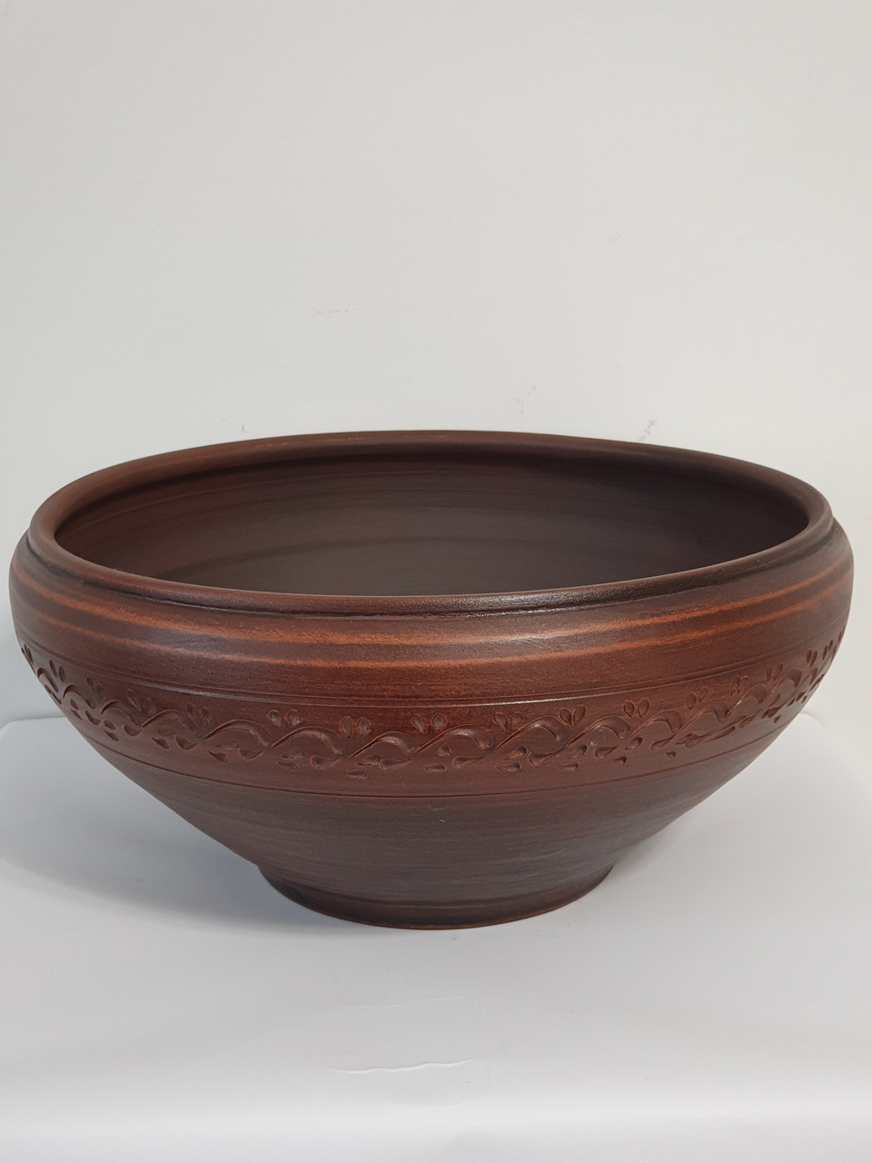 Блюдо / миска для плову / пловниця, чавунок запікання, духовки глиняний (з червоної глини)