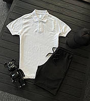 Костюм комплект мужской футболка Поло + шорты + кепка