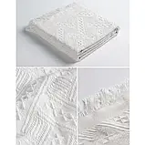 Скатертина біла однотонна Скатертина на стіл ошатна квадратна 130*130 см. Скатертина на круглий стіл, фото 8