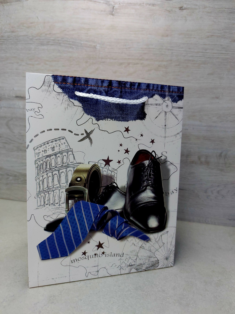 Подарунковий пакет 23×18×10 Man мікс 4 різновиди, фото 1