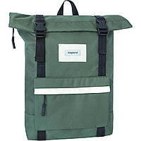 Текстильный рюкзак Роллтоп RollTop с отделением для ноутбука Bagland Holder 25 л цвет хаки (0051666)