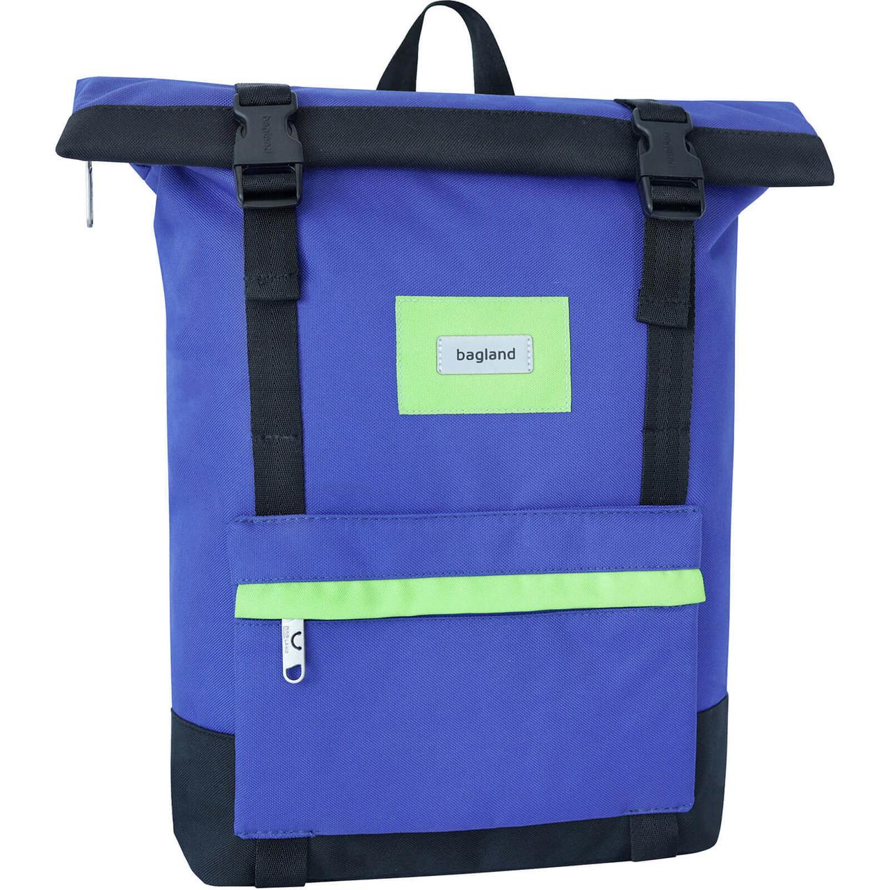 Рюкзак rolltoр для міста та подорожей Bagland Holder 25 л кольору електрик у комбінації з чорним (0051666)