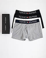 Стильные боксеры-трусы парню 3 шт Tommy Hilfiger. Комплект трусов мужских Томи Халфигер 3 шт TH