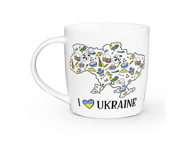 Чашка подарункова 360мл Бочка I love Ukraine 1943 в под. коробці ТМ KVARTA FG