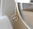 Круглі сережки-конго з алмазною гранню Феєчка ф. 1 см, фото 3