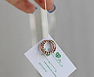 Круглі сережки-конго з алмазною гранню Феєчка ф. 1 см, фото 5