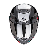 Мотошолом Scorpion Exo-391 Arok сіро-червоно-чорний, фото 2