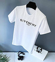 Летняя мужская белая футболка Givenchy. Отличное качество ткани