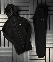 Мужской черный спортивный костюм Nike на молнии демисезон (Весна, лето, осень)