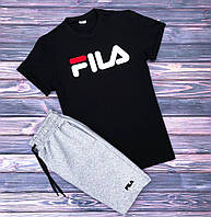 Стильный компект футболка + шорты Fila мужской