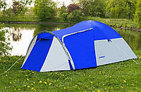 Палатка для туризма 3-х местная двухслойная непромокаемая Presto Acamper MONSUN 3 PRO синяя Planetsport