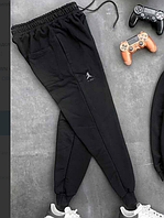 Чоловічі штани Jordan Джордан чорні з якісною фурнітурою з бавовни та поліестеру для активного відпочинку