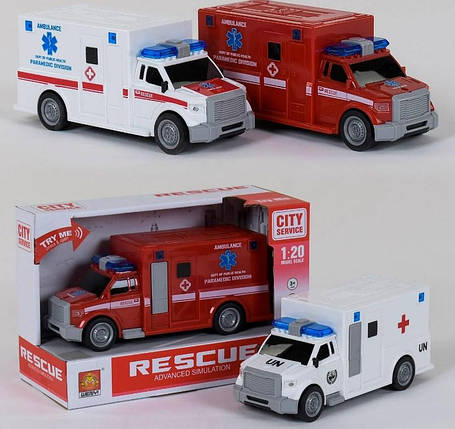 Пожежна/швидка машина зі світлом і звуком, фото 1