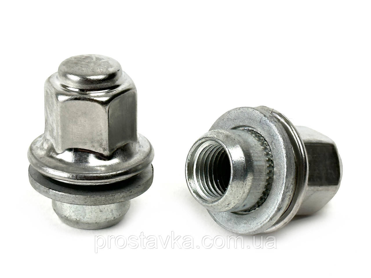 Гайка колісна 733848i Z M14X1,50 Цинк висота 37,5 мм Пресшайба з неірж.колп, Діаметр носика 20 мм, плоска до, фото 1