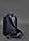 Темно-синій шкіряний чоловічий рюкзак на одне плече Chest Bag, фото 3
