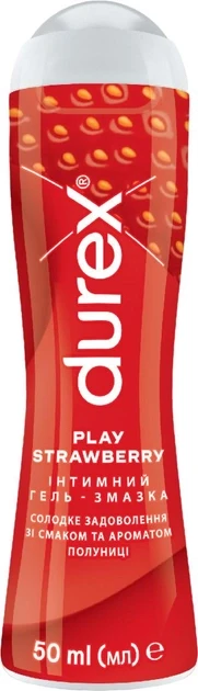 Гель-змазка Durex Play Saucy Strawberry із солодким ароматом полуниці 50 мл