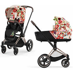 Cybex Priam 4.0 коляска 2 в 1 Blossom Light шасси Rosegold