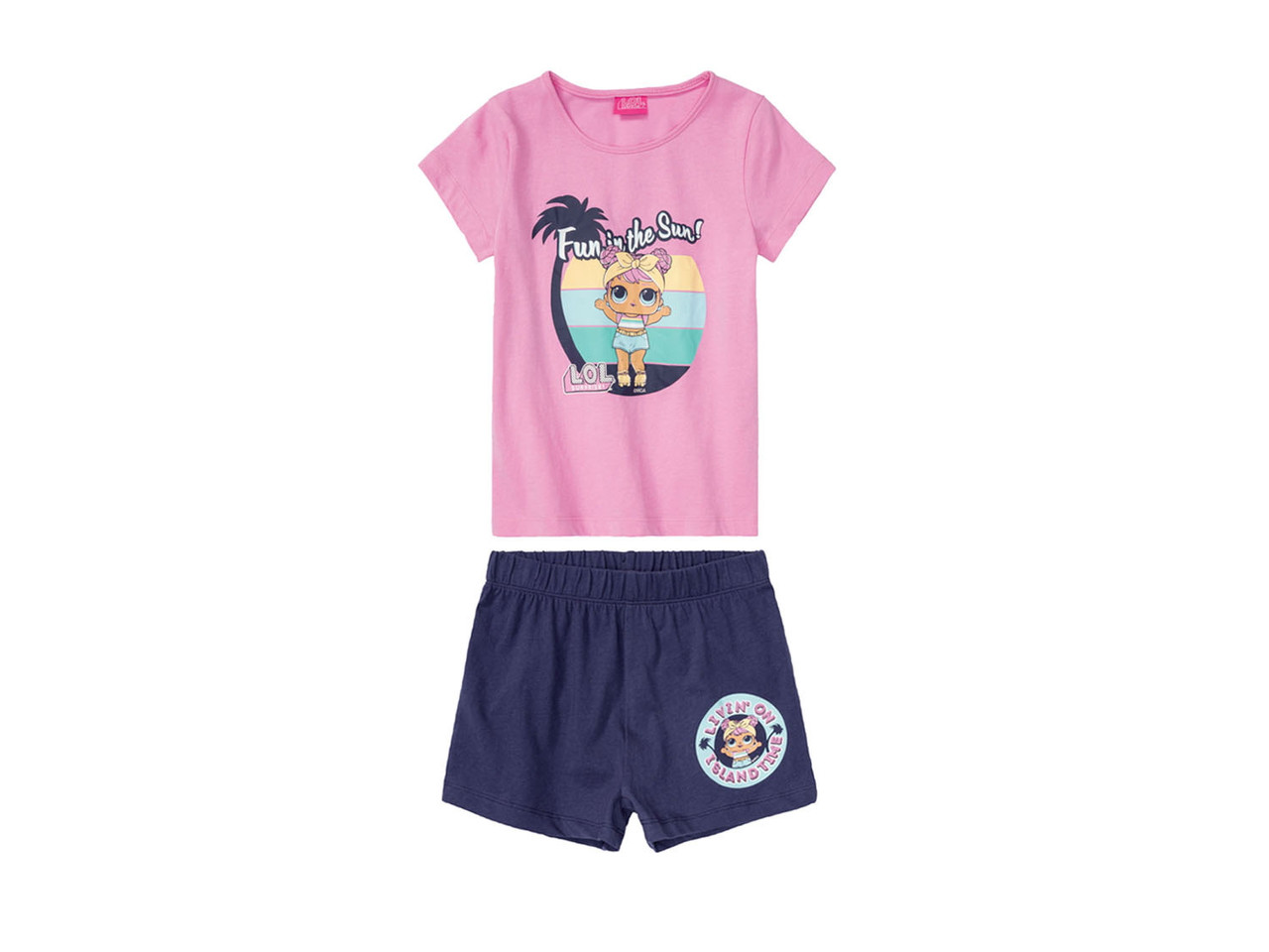 Піжама (футболка і шорти) для дівчинки Disney L.O.L. 371167 158-164 см (12-14 years) рожевий