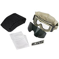 Комплект защитной маски ESS Profil NVG Unit Issue, Desert Tan, Прозорий, Димчастий, Маска