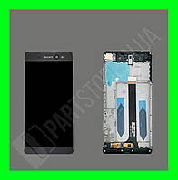 Дисплей Sony Xperia XA Ultra F3212 (F3215 | F3216 | Xperia C6) із сенсором та рамкою, Graphite Black (Оригінальні комплектуючі)