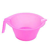 Миска для фарби для волосся, кератину кольорова пластикова кругла (MP5) рожева
