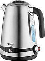 Електричний чайник з нержавіючої сталі Camry CR 1291 (2200 Вт, 1.7 л, індикатор рівня води, стильний)