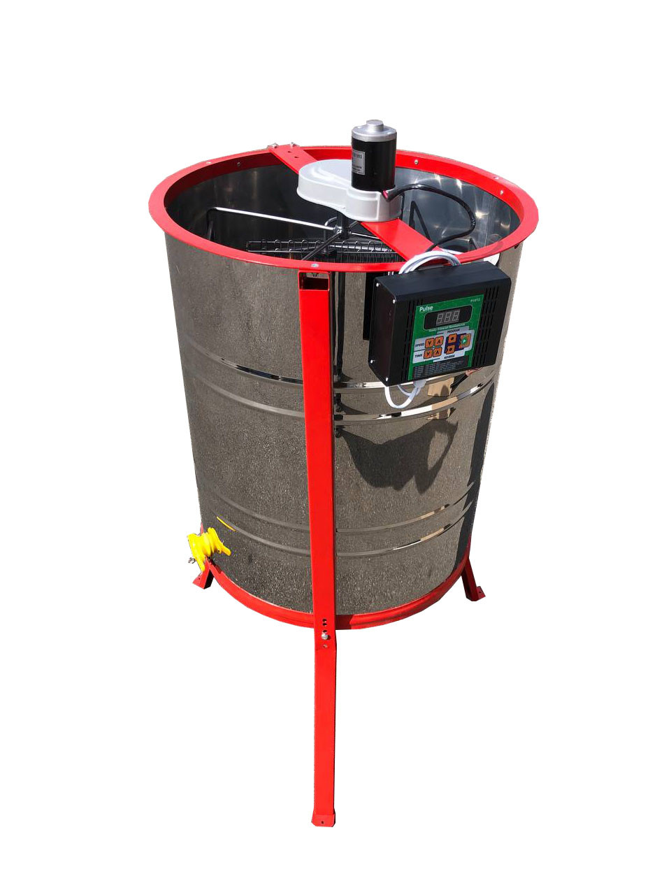 Медогонка 4-х Рамкову. Нержавіюча, Поворотна. Касети зварні, пофарбовані порошковою фарбою, фото 1