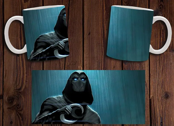 Чашка белая керамическая с принтом "Місячний лицар" Moon Knight ABC, фото 1