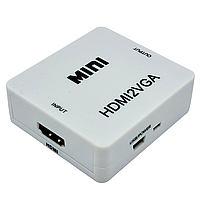 Конвертер MINI, HDMI в VGA (гнездо HDMI (IN) - гнездо VGA (OUT)