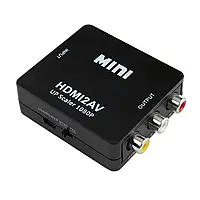 Конвертер перехідник з HDMI на RCA AV (тюльпани) адаптер HDMI2AV