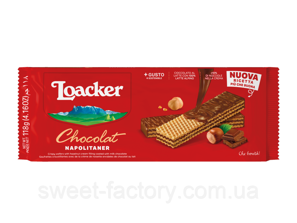 Вафлі Loacker Chocolat Napolitaner 118g, фото 1