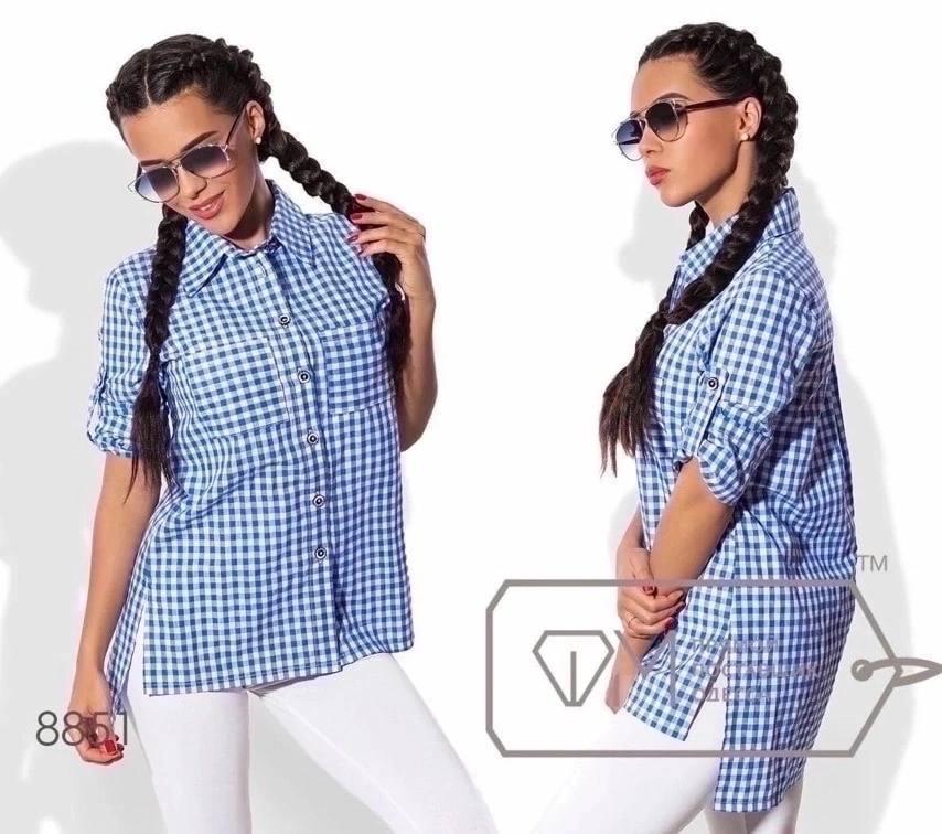 Блуза жіноча коттонова коротка розмір 44