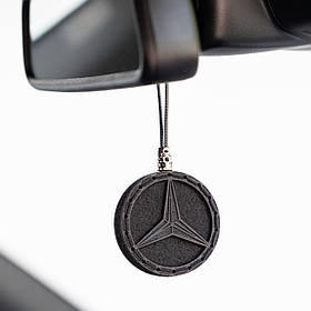 Ароматизатор дерев'яний в авто "Mercedes" Black Line, 6 см.