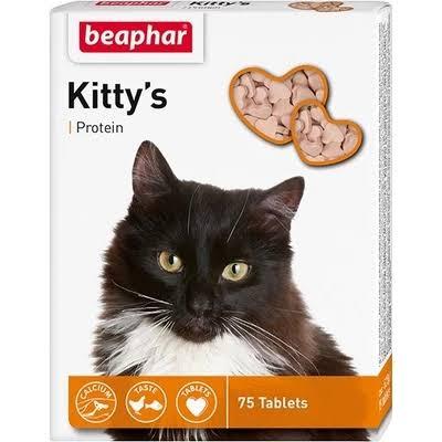 Кіттіс Протеїн Kitty's Protein Beaphar вітамінізовані ласощі для котів, 75 табл