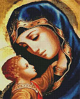 Алмазная мозаика "Дева Мария с Иисусом" 40х50 см