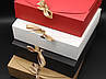 Збірні картонні коробки для подарунків. Колір червоний. 24х24х6см, фото 4