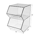 Диспенсер EKOSTAR вертикальний для мармеладов, снеків, горіхів 2 комірки, фото 3