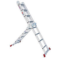 Лестница алюминиевая мультифункциональная трансформер 4x4 ступ. 4,7 м INTERTOOL LT-0029