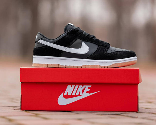 Купить Кроссовки Мужские Черные С Белым Демисезон Nike Sb Dunk Low ...