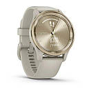 Vivomove Trend Cream Gold Stainless Steel Bezel with French Gray Case and Silicone Band, фото 2
