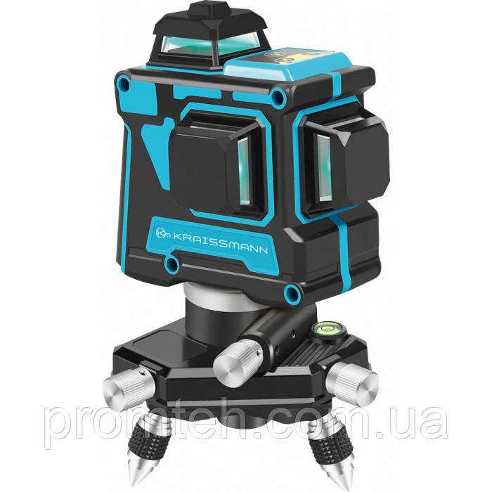 3D лазерний нівелір (рівень) KRAISSMANN 12 3D-LL 25 (зелений промінь, кейс), фото 1