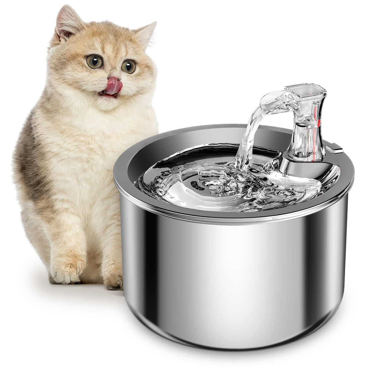 Homtyler Cat Water Fountain, надтихий насос автоматична миска з дозатором для собак