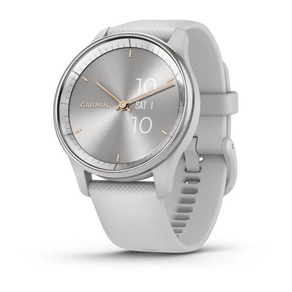 Vivomove Trend Silver Stainless Steel Bezel with Mist Gray Case and Silicone Band