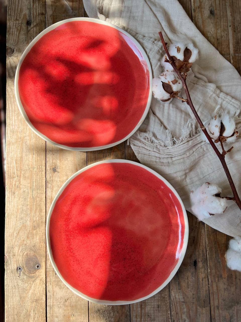 Тарілка «Кругла» 24 см, «Simple red», фото 1